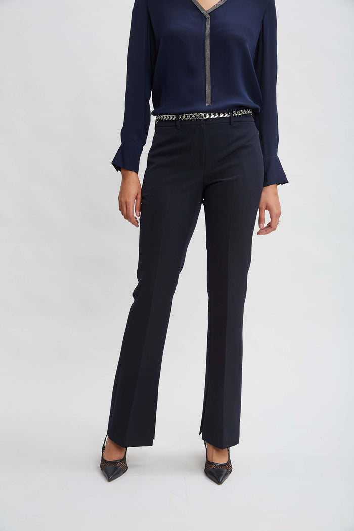 Elie Tahari Inseam Slit Flare Pant STARGAZER