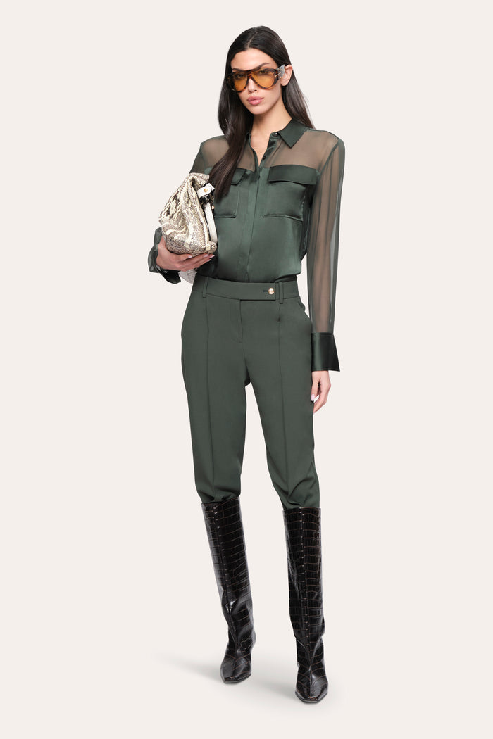 Elie Tahari Jasmine Cigarette Pant DARK WILLOW