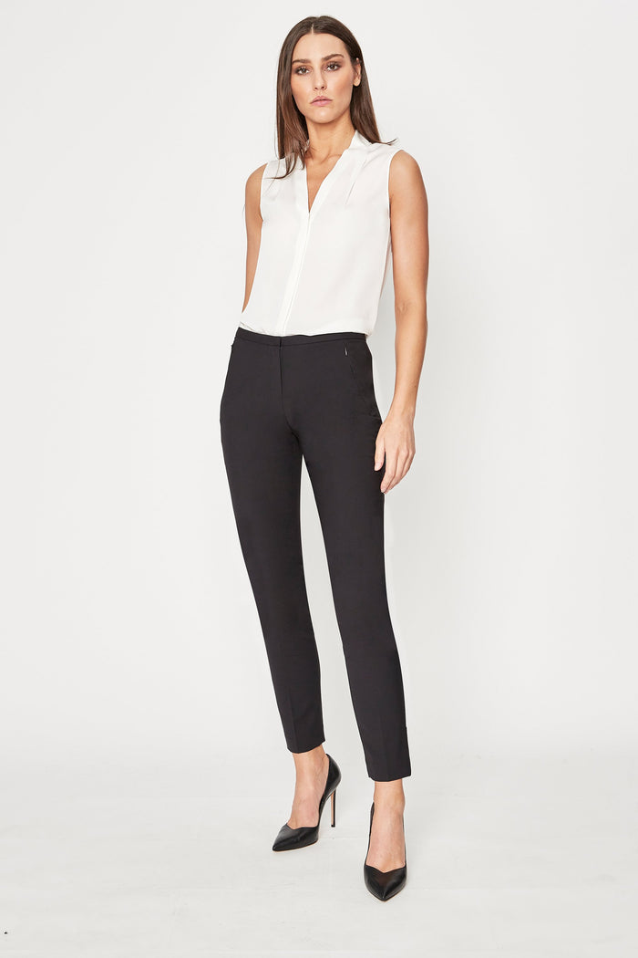 Elie Tahari Jillian Straight Leg Pant Navy Yard