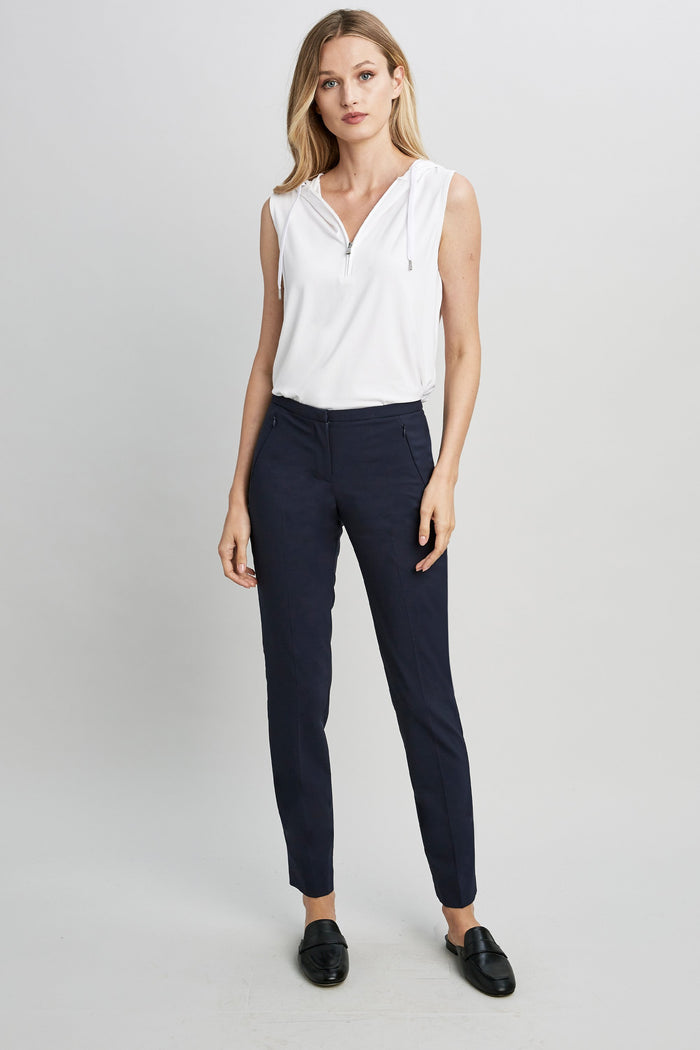 Elie Tahari Jillian Straight Leg Pant Navy Yard