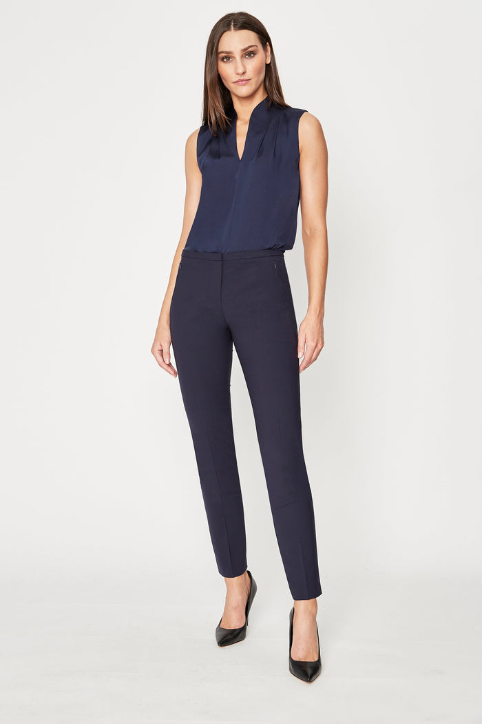 Elie Tahari Jillian Straight-Leg Pant Navy Yard