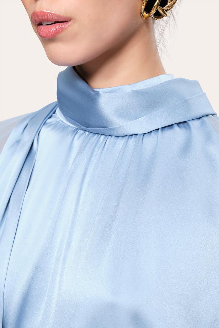 Elie Tahari Julia Tie Top SKY BLUE