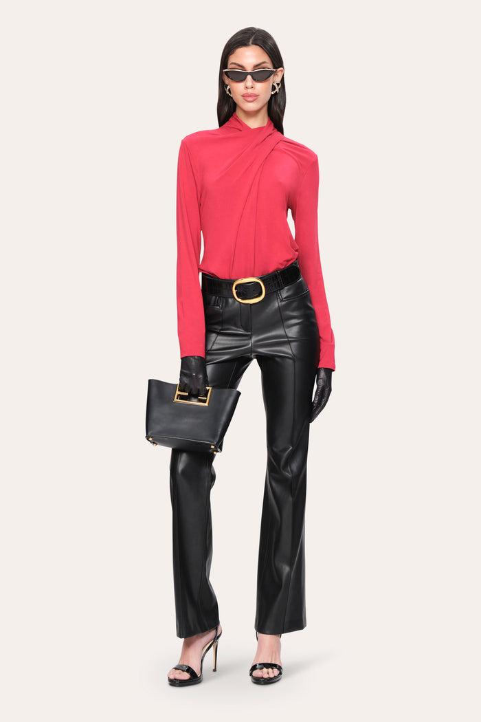 Elie Tahari Kaia Twist Knit CRANBERRY