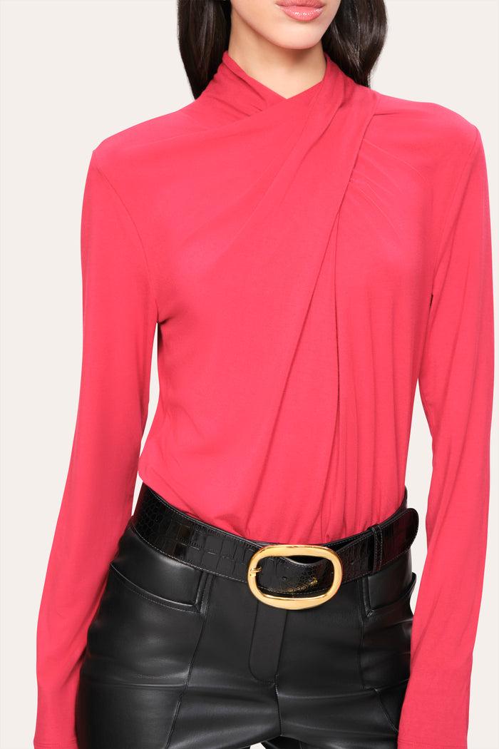 Elie Tahari Kaia Twist Knit CRANBERRY