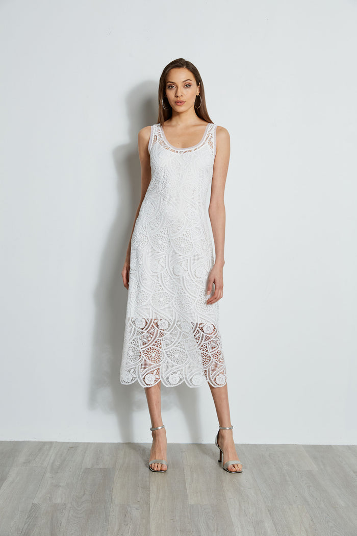 Elie Tahari Lace Maxi Dress PEARL