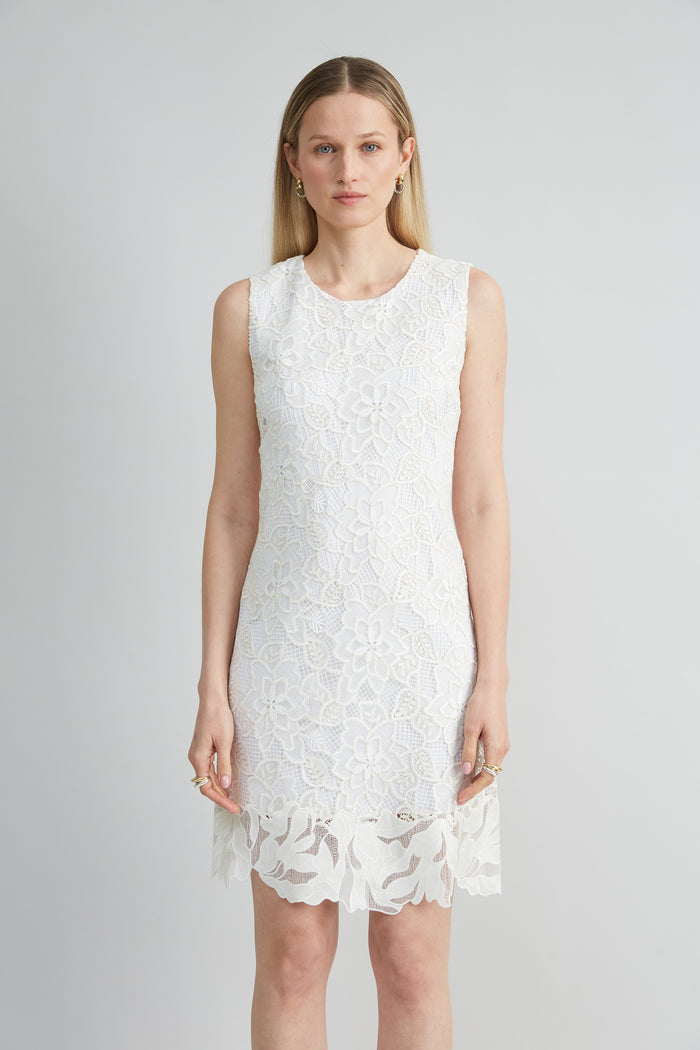 Elie Tahari Lace Shift Dress FOAM