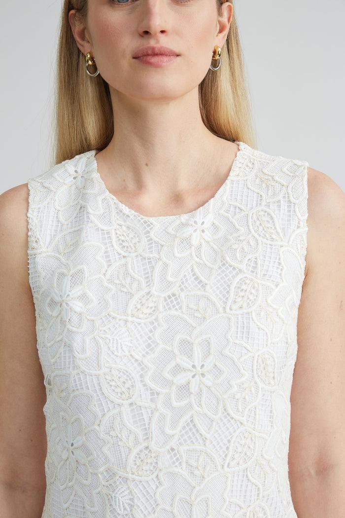 Elie Tahari Lace Shift Dress FOAM