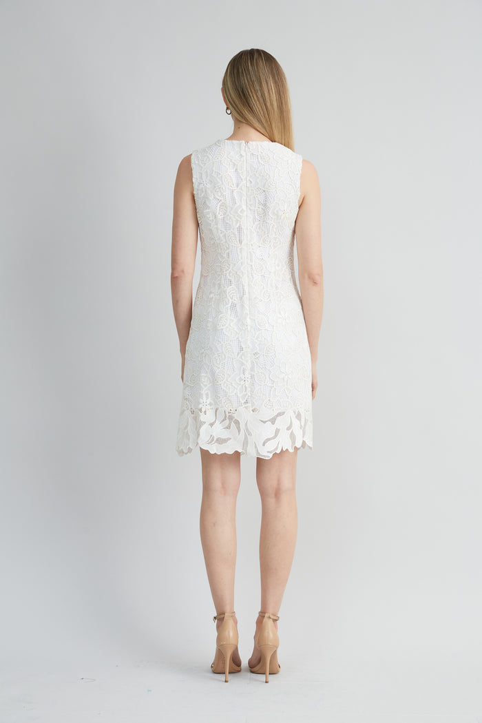 Elie Tahari Lace Shift Dress FOAM