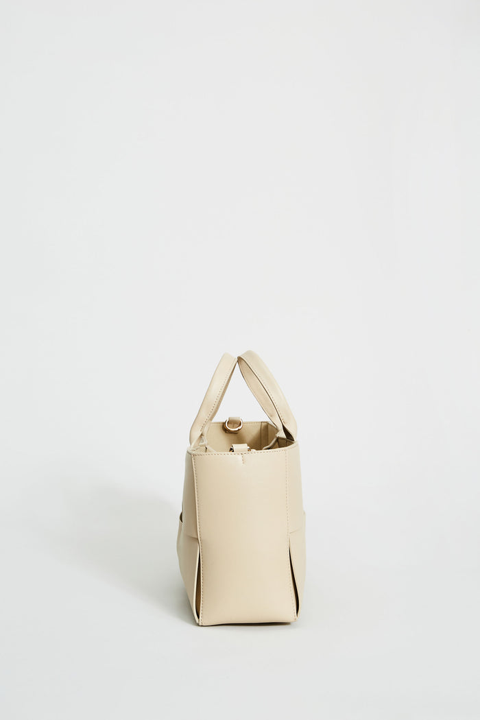 Elie Tahari Leather Weave Handbag OYSTER