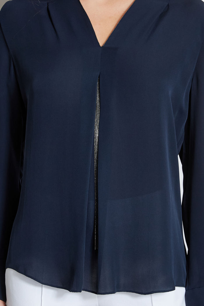 Elie Tahari Long Sleeve Chain Shirt STARGAZER