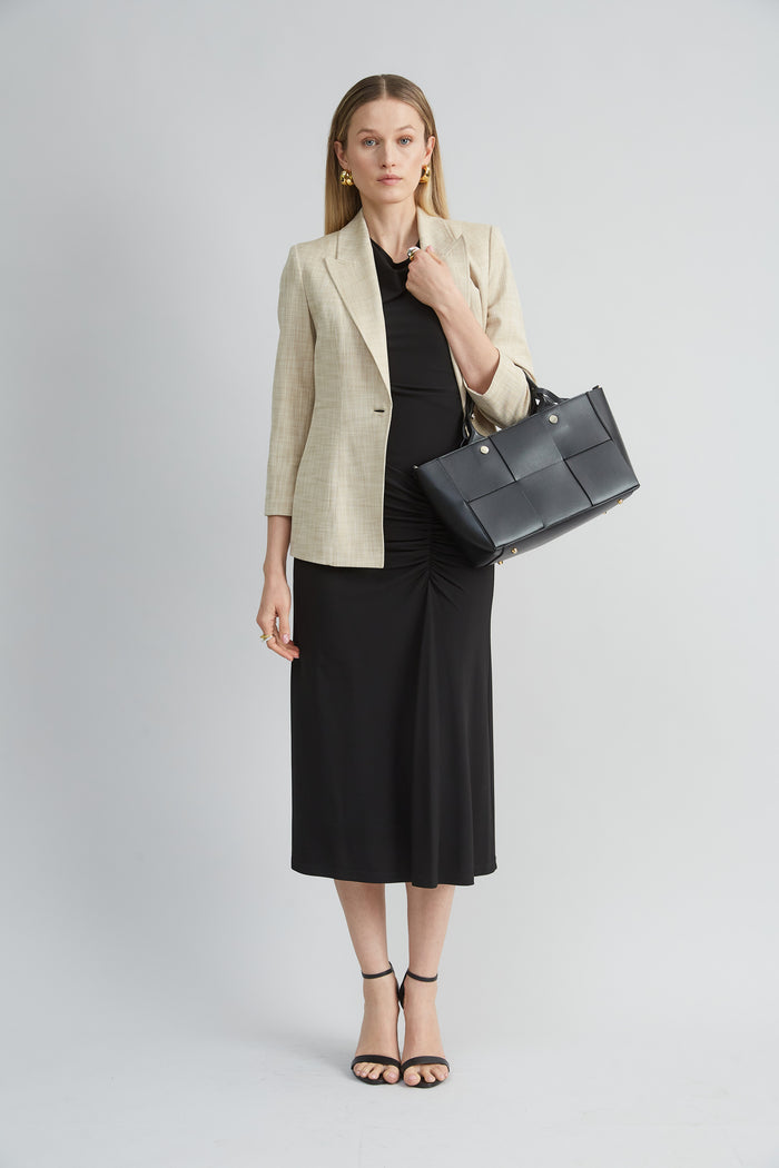 Elie Tahari Matte Jersey Dress BLACK