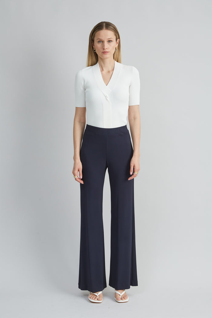 Elie Tahari Matte Jersey Wide Leg Pant INDIGO