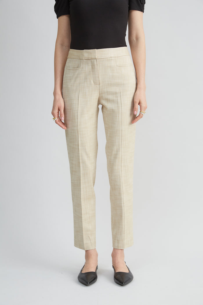 Elie Tahari Melange Slim Pant CASHEW MELANGE