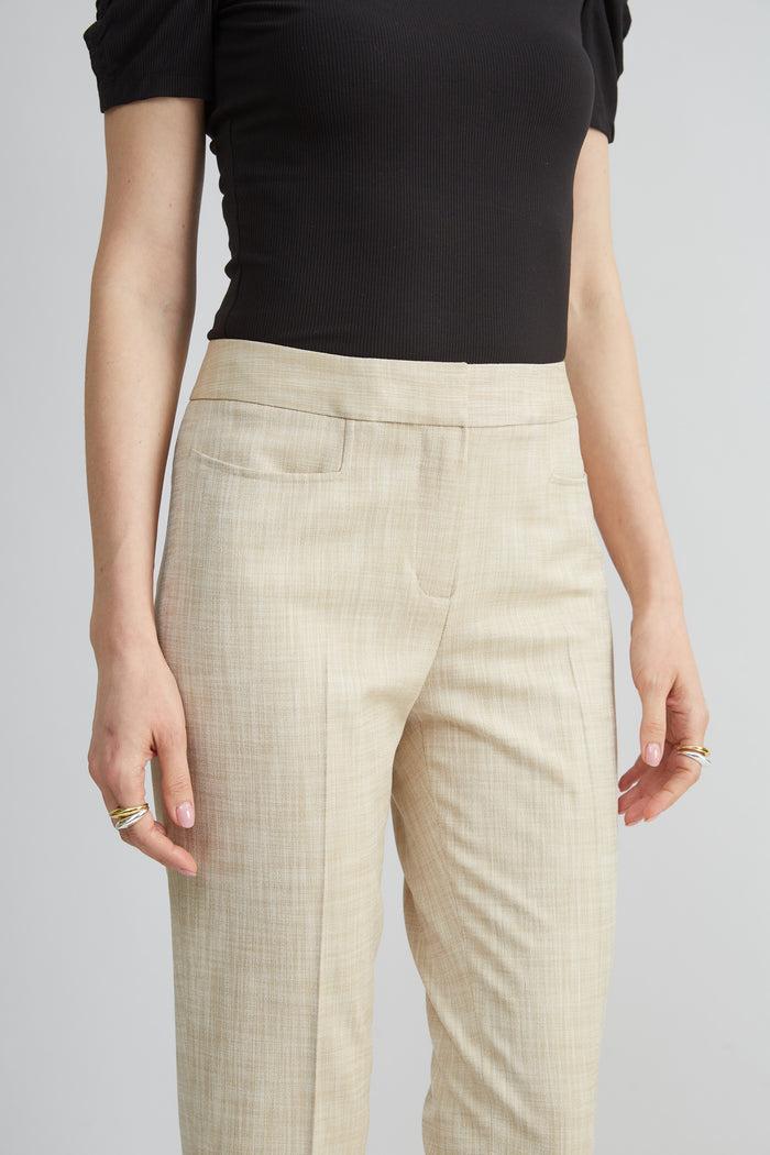 Elie Tahari Melange Slim Pant CASHEW MELANGE