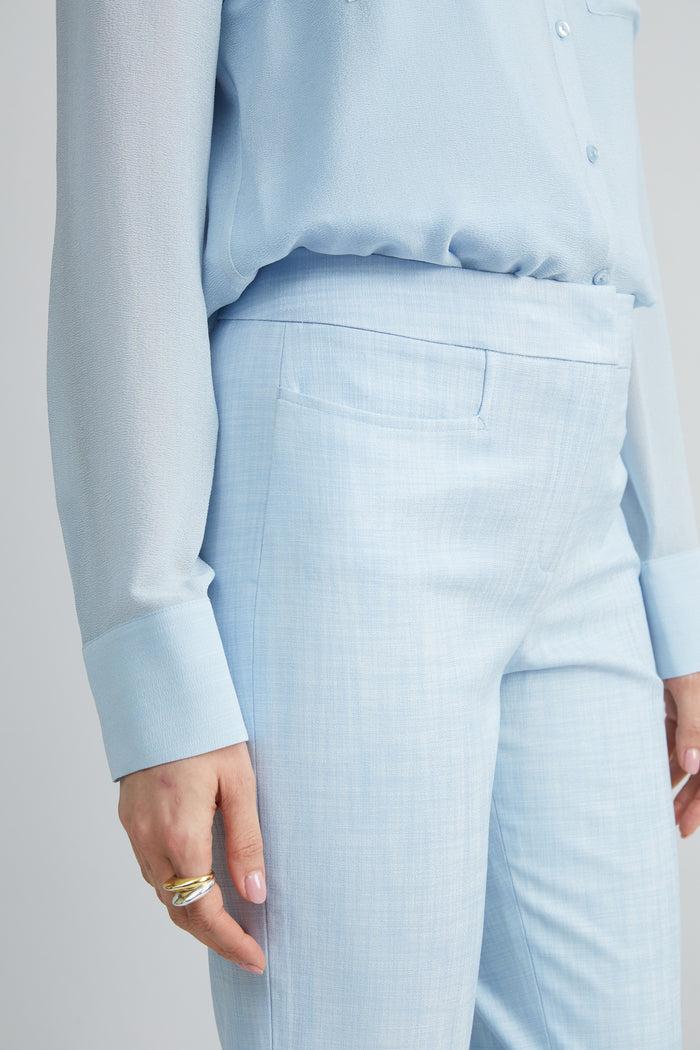 Elie Tahari Melange Slim Pant MIST BLUE