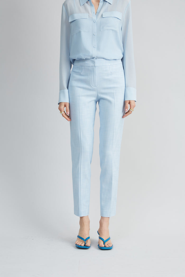 Elie Tahari Melange Slim Pant MIST BLUE