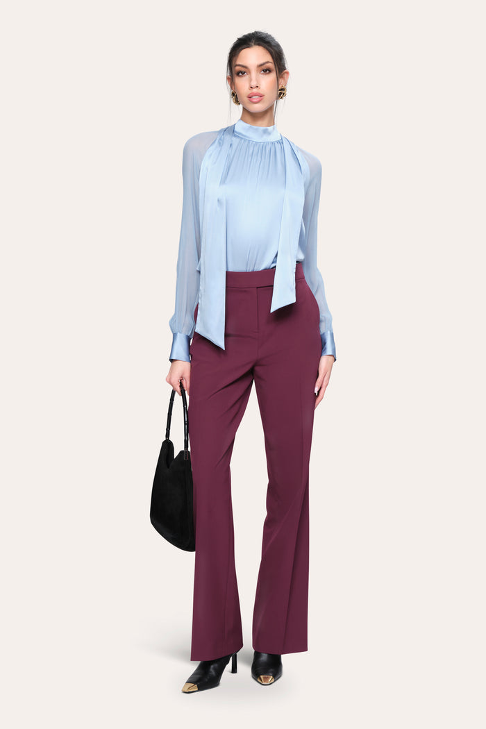 Elie Tahari Mia Wide Pant PLUM