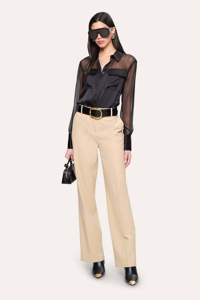 Elie Tahari Mia Wide Pant TOFFEE