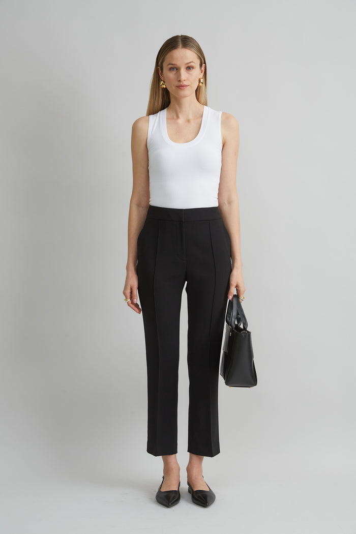 Elie Tahari Micro Flare Crepe Pant BLACK