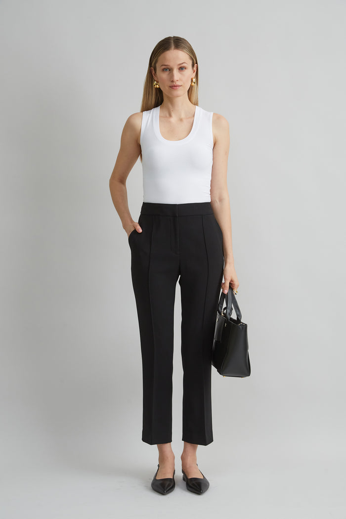 Elie Tahari Micro Flare Crepe Pant BLACK