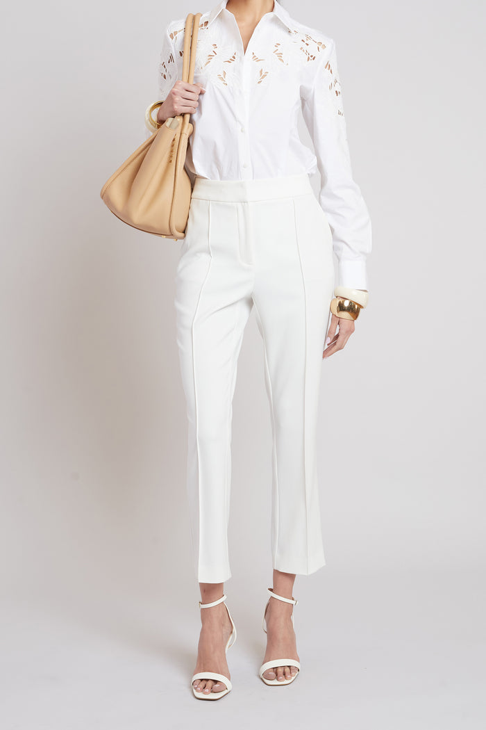 Elie Tahari Micro Flare Crepe Pant FOAM