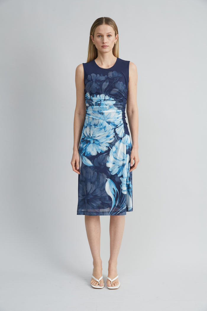 Elie Tahari Midnight Shadow Mesh Dress MULTI