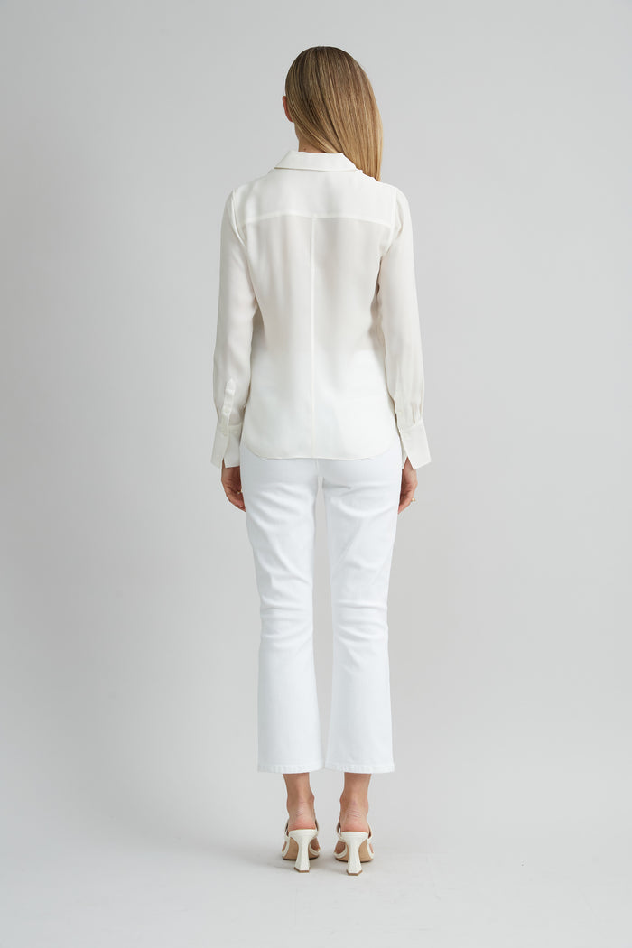 Elie Tahari Milano Silk Shirt IVORY MULTI