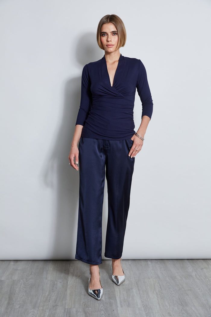 Elie Tahari Mock Wrap Knit STARGAZER