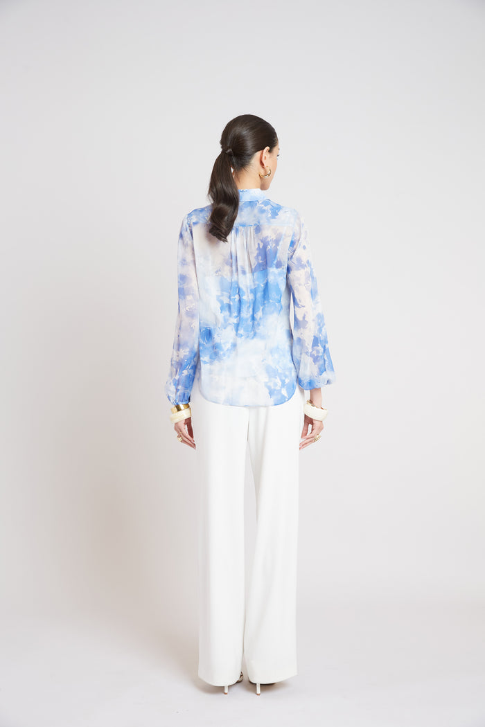Elie Tahari Oceana Silk Shirt MULTI