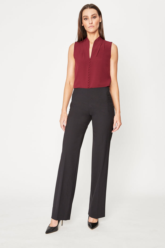 Elie Tahari Odette Wide-Leg Pant Navy Yard