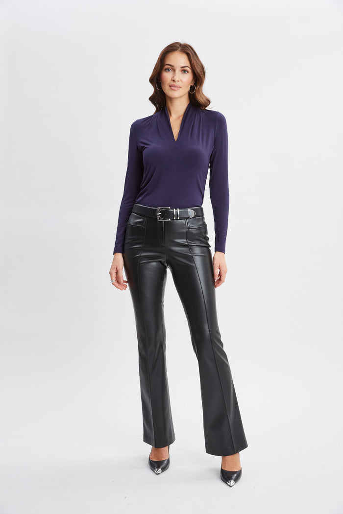 Elie Tahari Pleated Neck Knit STARGAZER