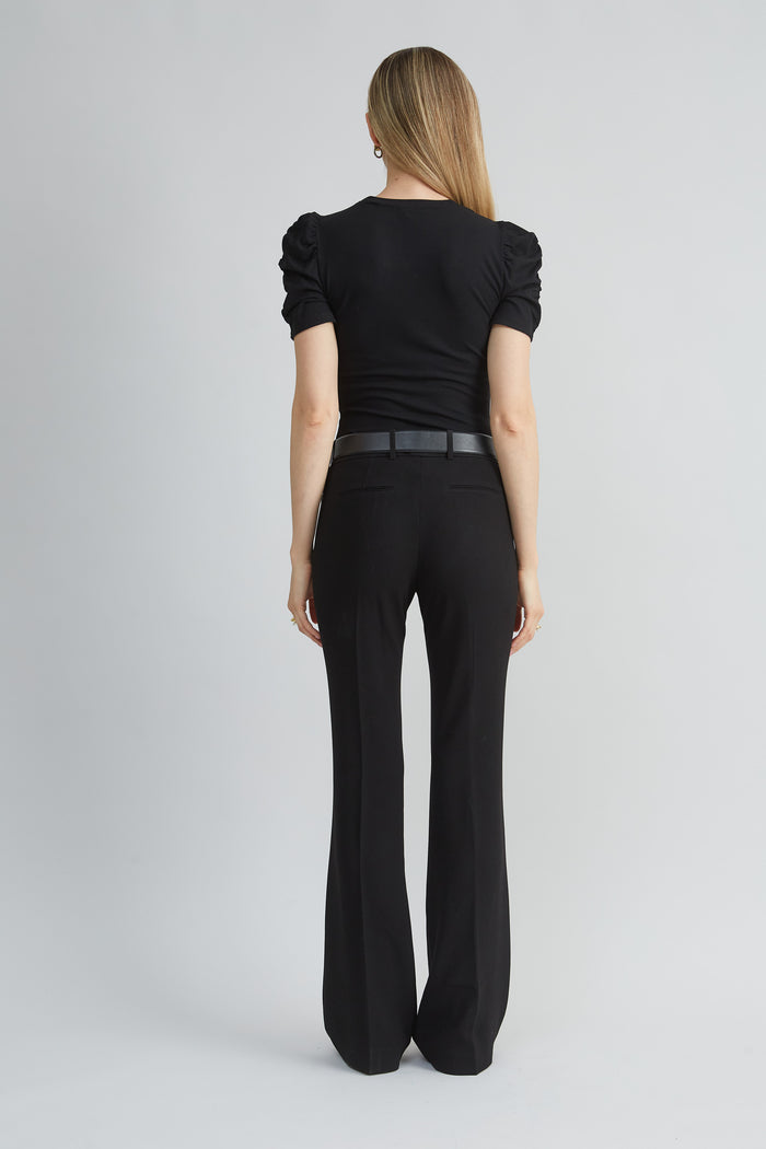 Elie Tahari Puff Sleeve Rib Knit STARGAZER