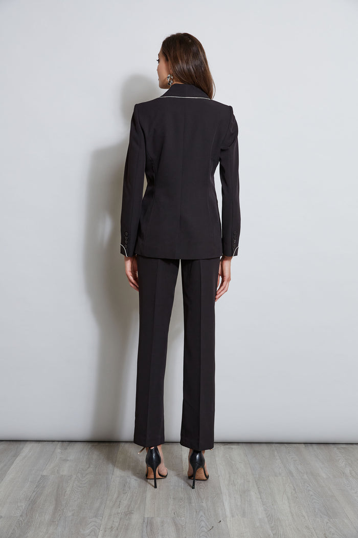 Elie Tahari Rhinestone Edged Blazer NOIR