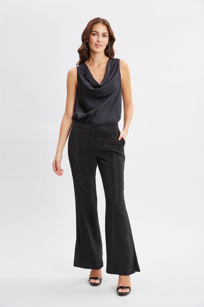Elie Tahari Rhinestone Embellished Pants Noir
