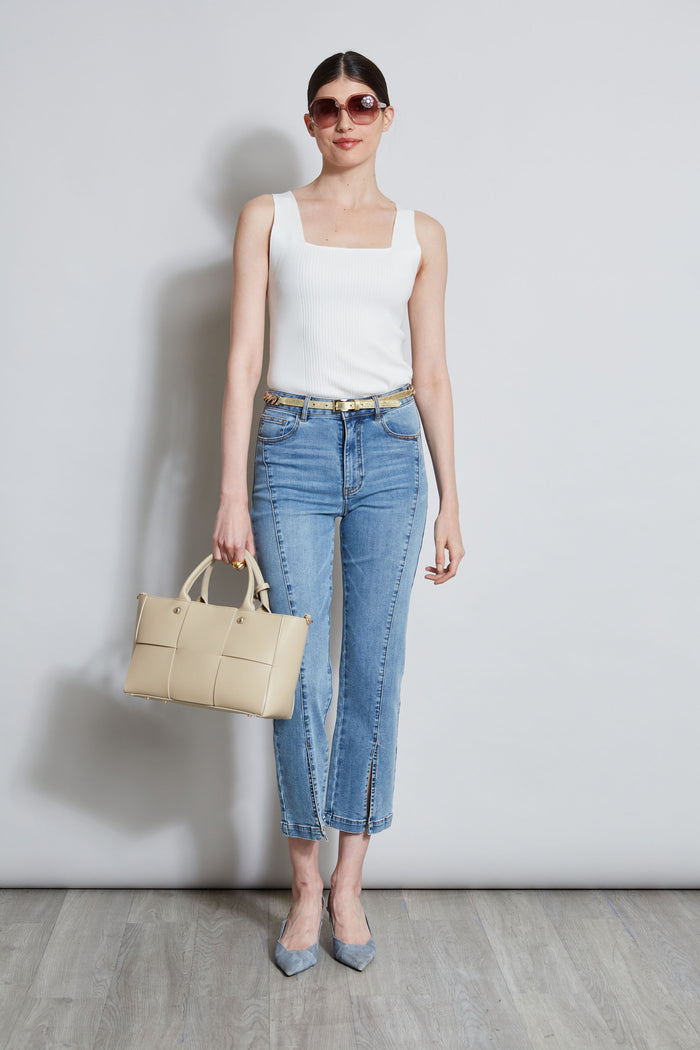 Elie Tahari Rib Detail Sweater Tank FOAM