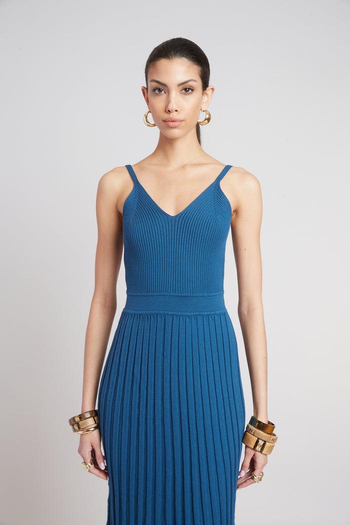 Elie Tahari Rib Knit Dress OCEAN