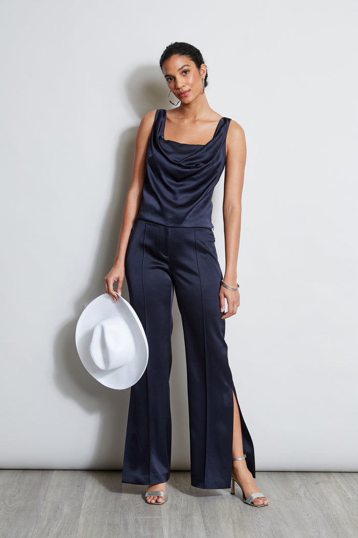 Elie Tahari Satin Cowl Cami STARGAZER