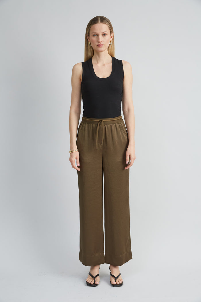 Elie Tahari Satin Wide Leg Pant SAVOY
