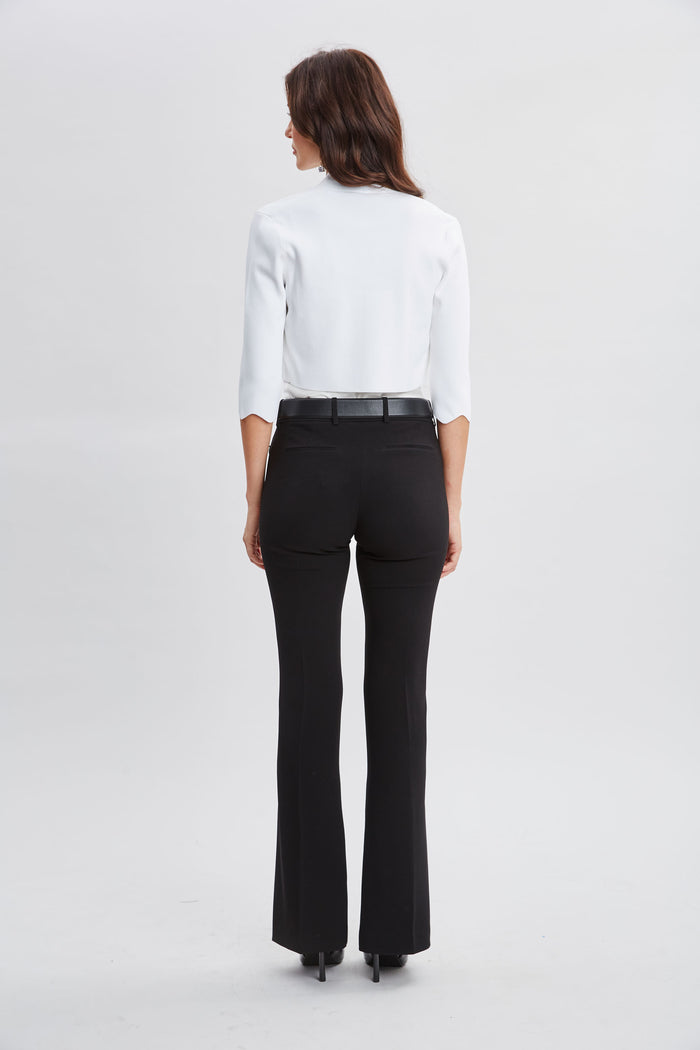 Elie Tahari Scallop Cardigan PEARL