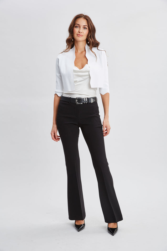 Elie Tahari Scallop Cardigan PEARL