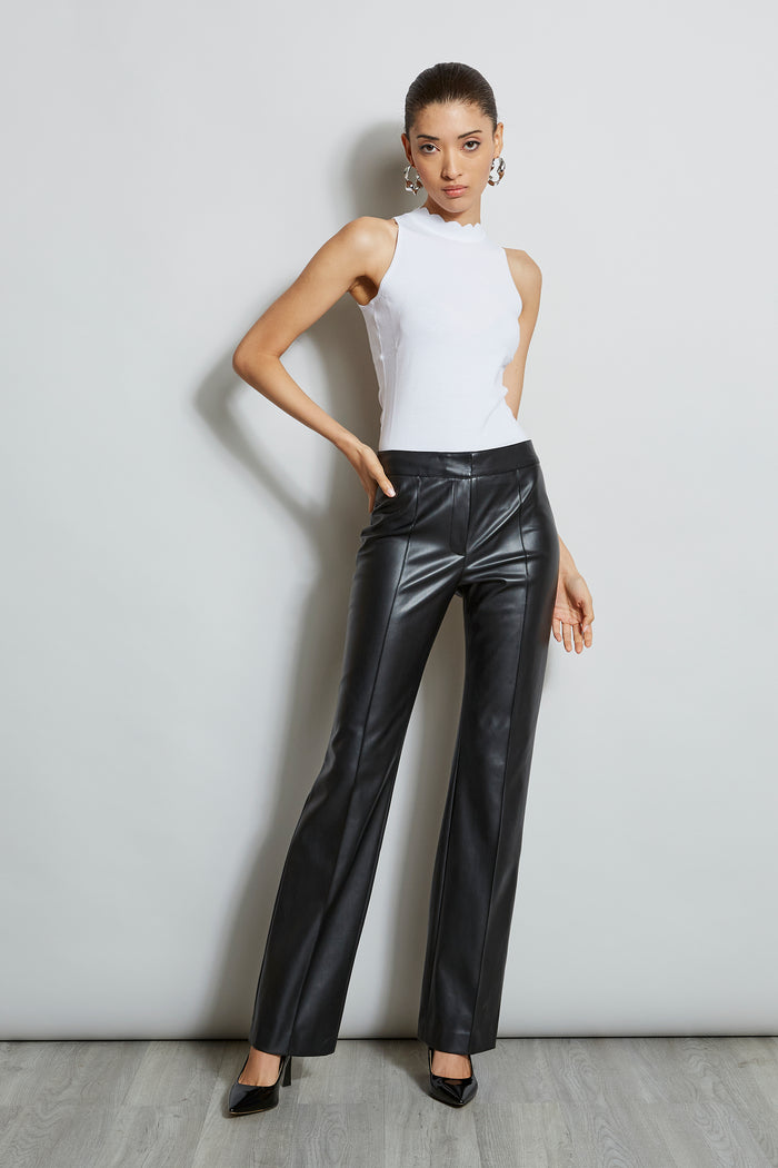 Elie Tahari Scallop Halter Knit WHITE