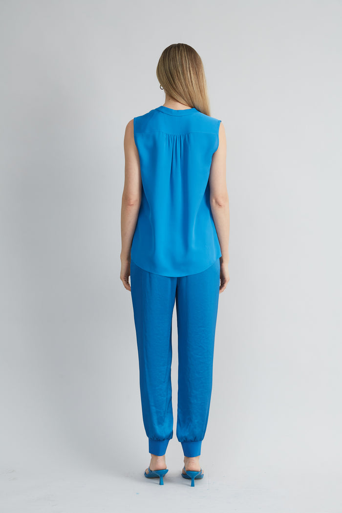 Elie Tahari Silk Chain Shirt OCEAN