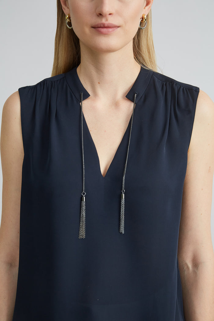 Elie Tahari Silk Chain Shirt STARGAZER