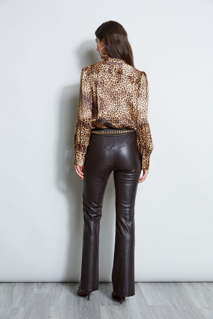 Elie Tahari Silk Ocelot Print Shirt MULTI