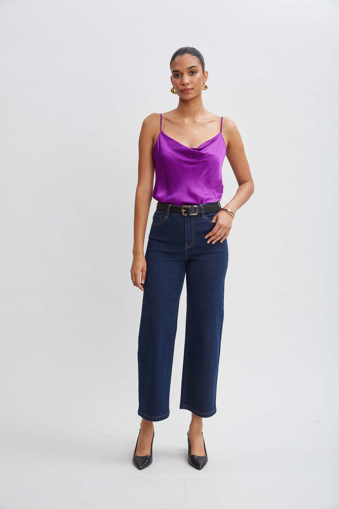 Elie Tahari Silk Satin Cami BERRY