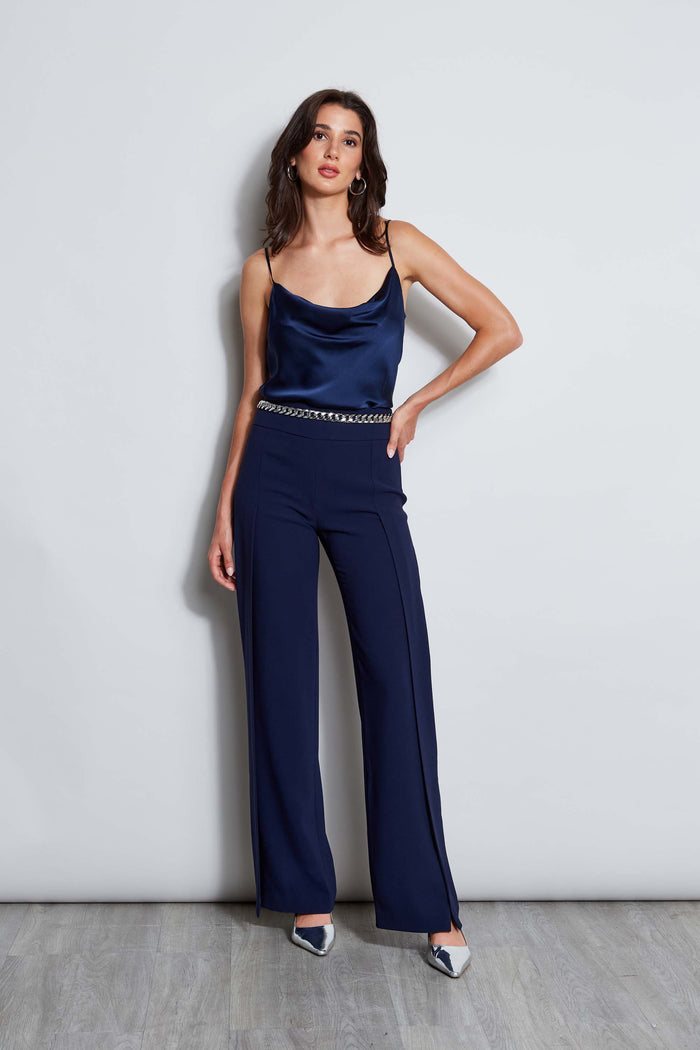 Elie Tahari Silk Satin Cami GALAXY NAVY