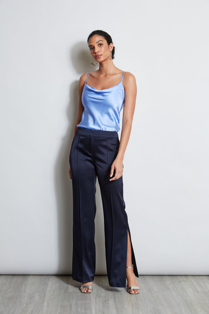 Elie Tahari Silk Satin Cami HORIZON BLUE