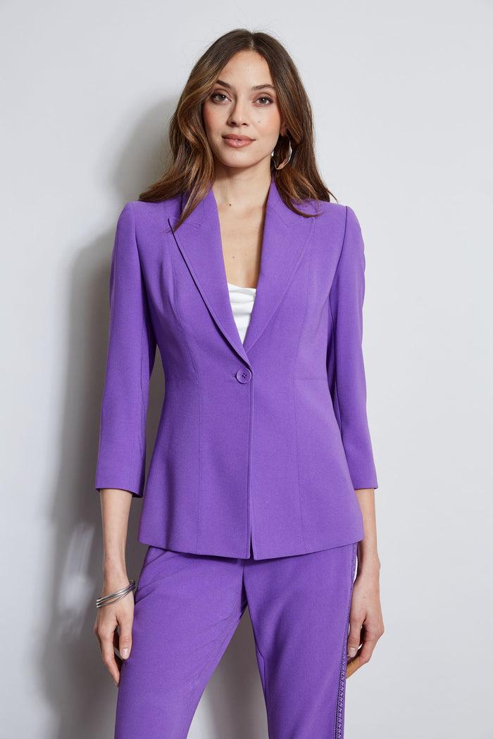 Elie Tahari Single Breasted Dart Blazer VIOLET