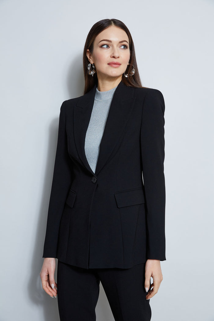 Elie Tahari Single Button Blazer BLACK
