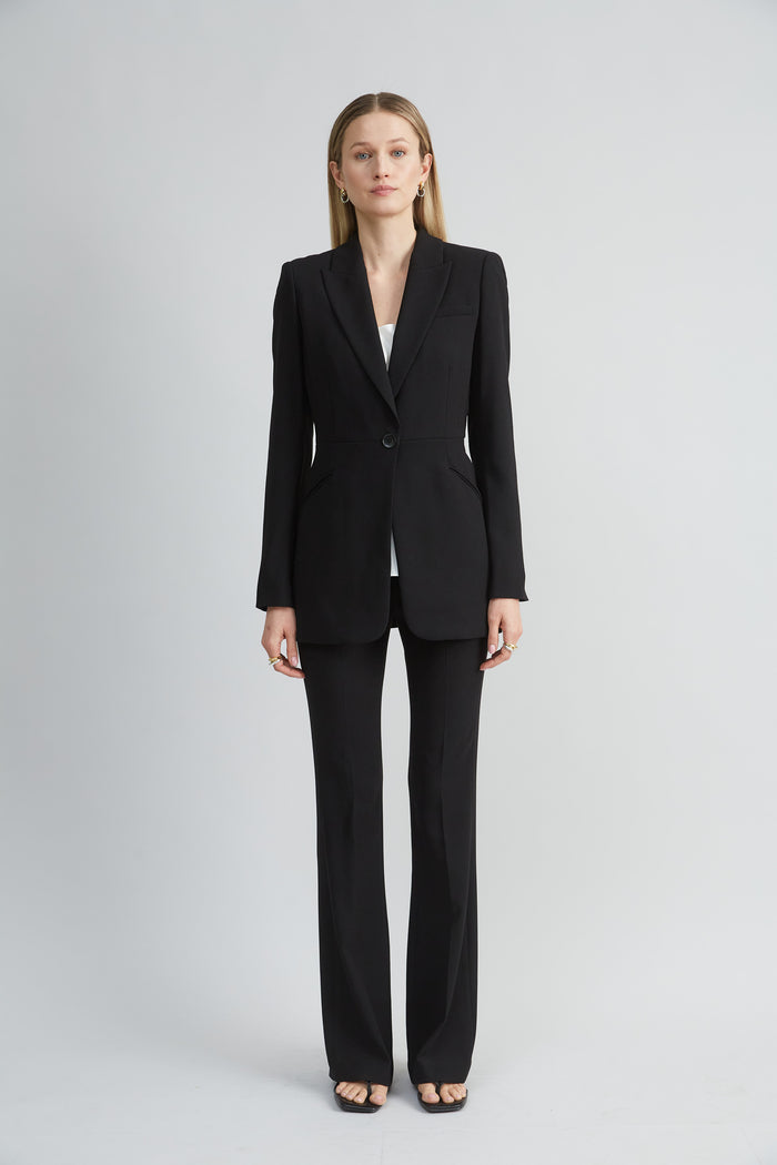 Elie Tahari Single Button Blazer Black